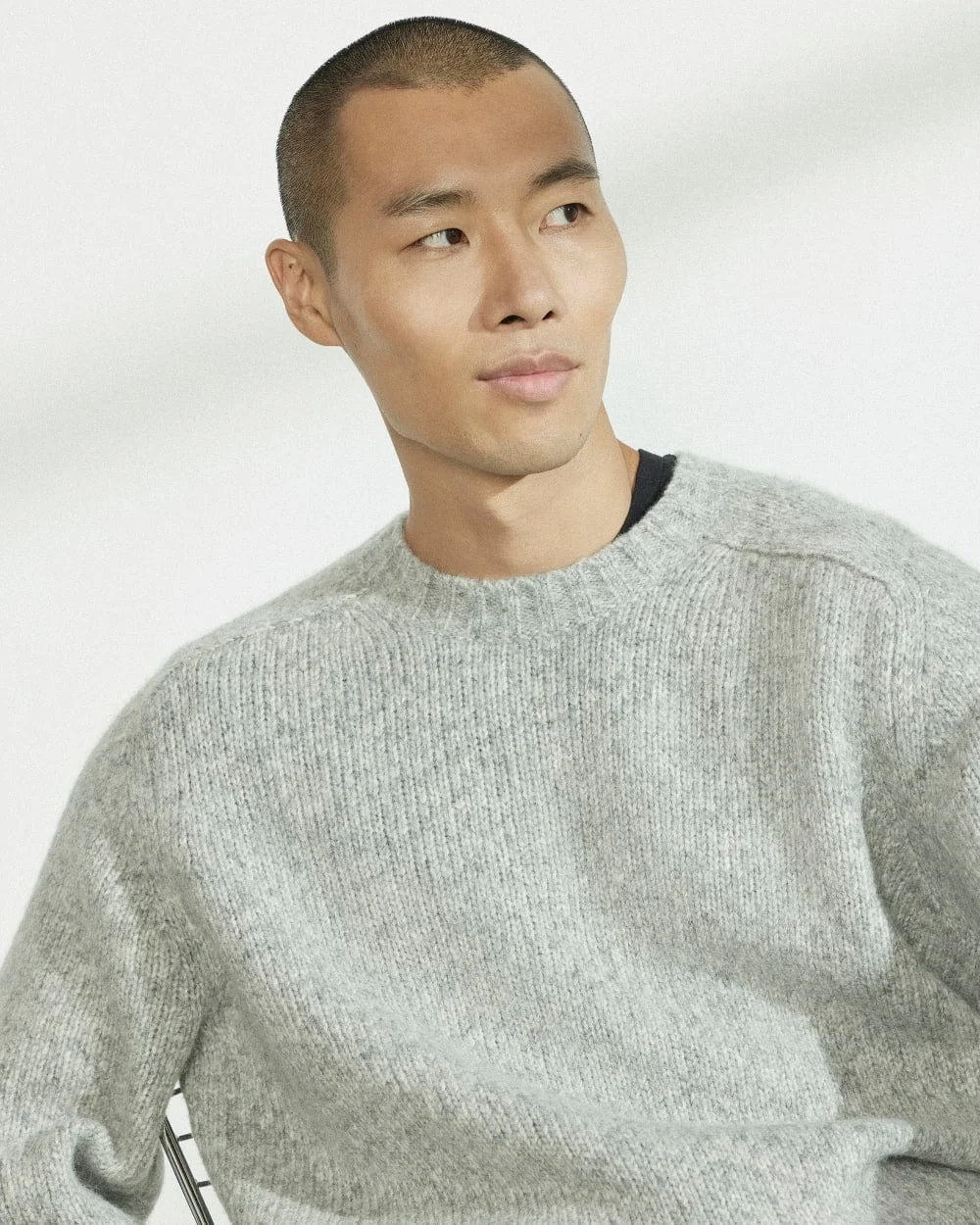 The Cloud Crewneck Sweater |  Heathered Grey (4)