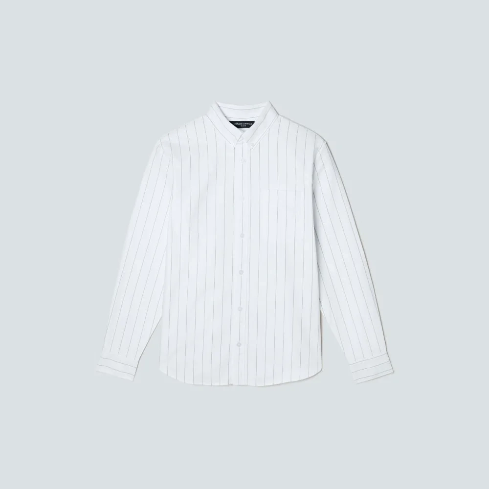 The Standard Fit Japanese Oxford Shirt | Uniform | Optic White / Black | Standar (3)