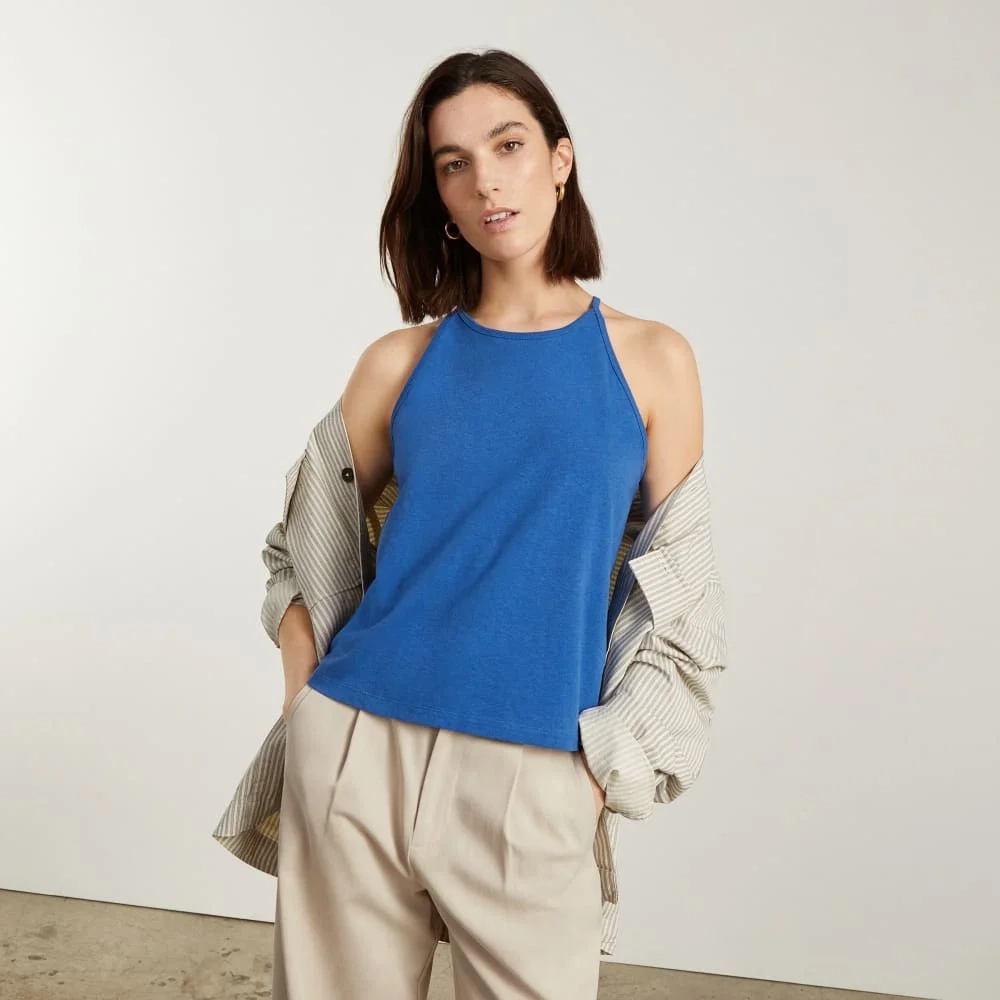 The Hemp Cutaway Tank | Deep Blue (3)