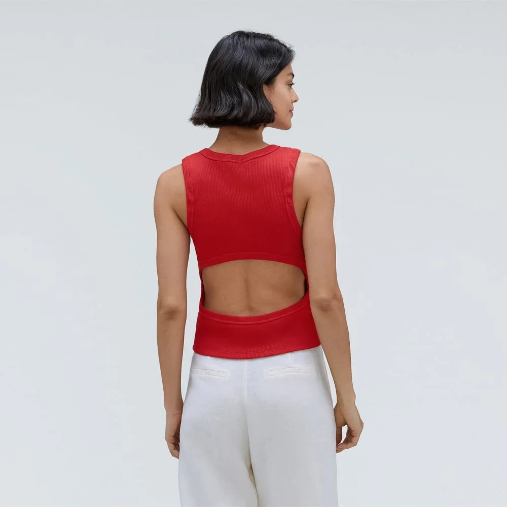 The Ribbed Cutout Tank | Ruby (4)