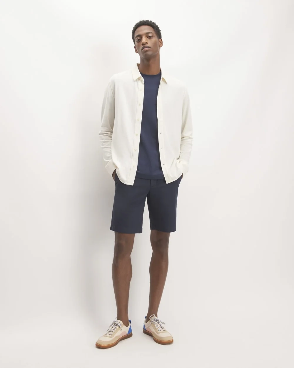 The Long-Sleeve Pique Shirt | Bone (3)