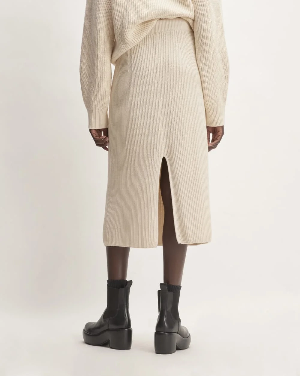 The Organic Cotton Sweater Midi Skirt | Canvas (3)
