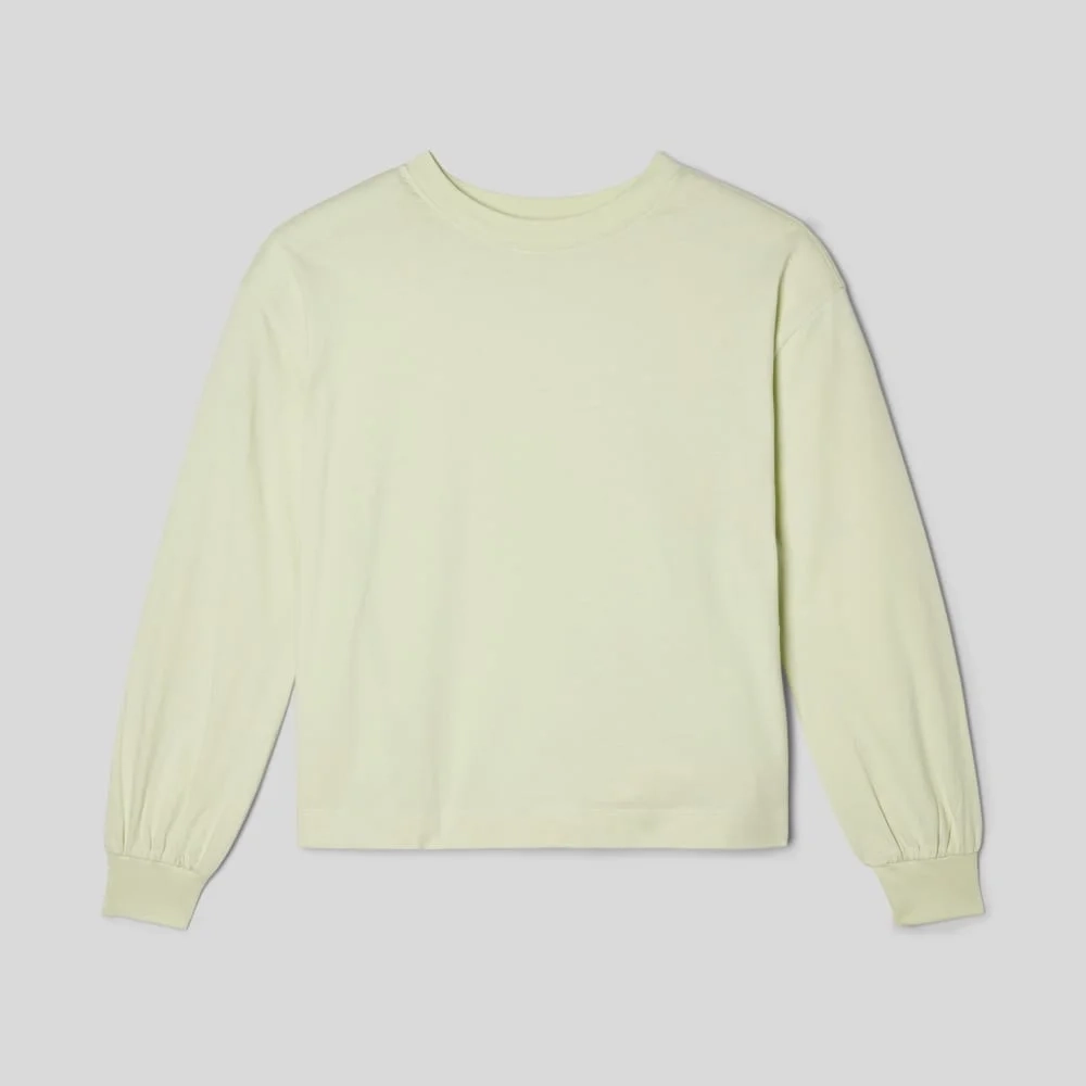 The Organic Cotton Long-Sleeve Tee | Seafoam Green (2)