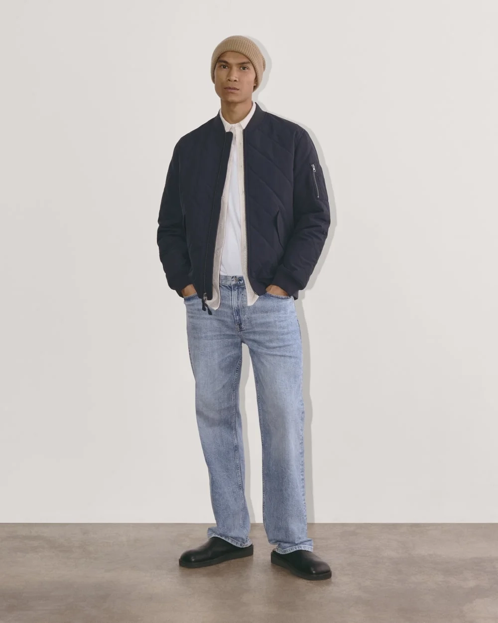 The Quilted Bomber | Navy (3)