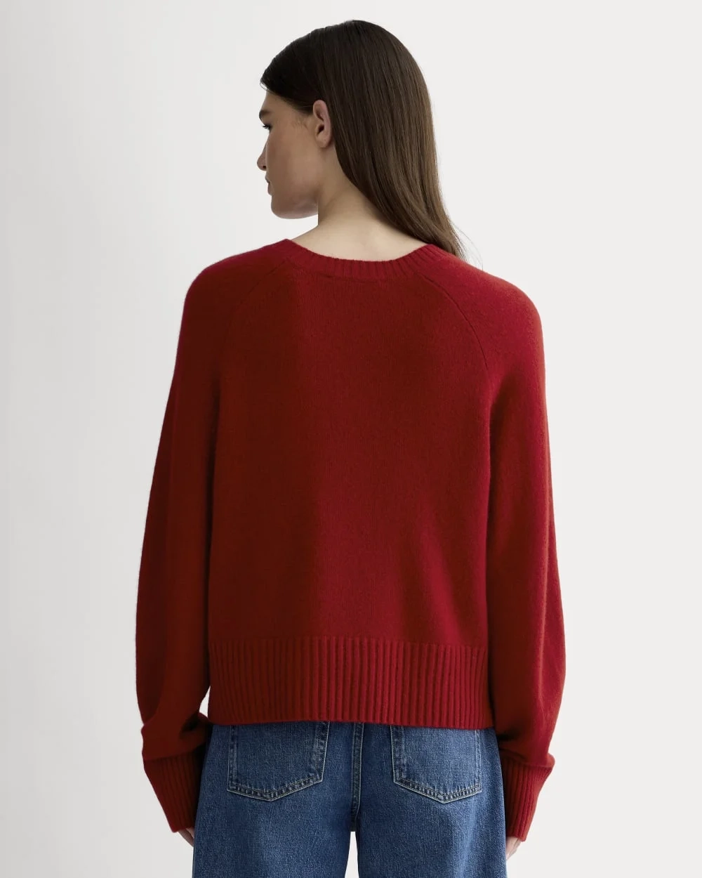 The Boxy Crew in Cashmere | Berry Red (2)