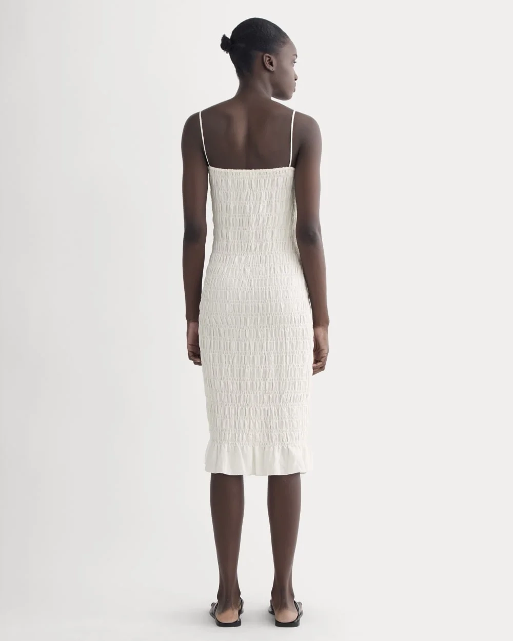 The Smocked Column Dress | Bone (3)