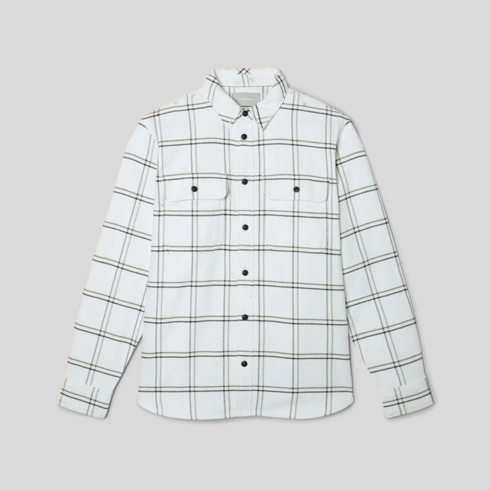 The Heavyweight Overshirt | Uniform | Moss Double Windowpane (3)