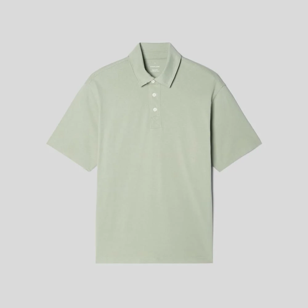 The Premium Weight Relaxed Polo | Seagrass (2)