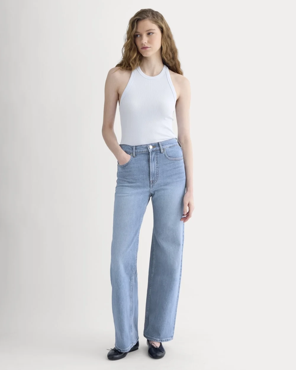 Luxe Rib Racerback Tank | Skywriting (2)