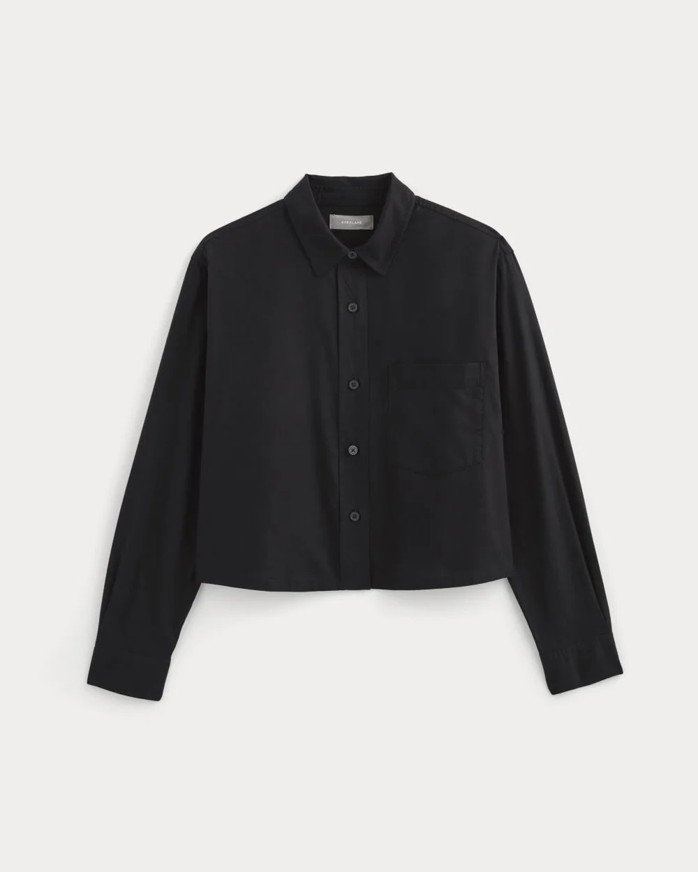The Way-Short Shirt in Silky Cotton | Black (2)