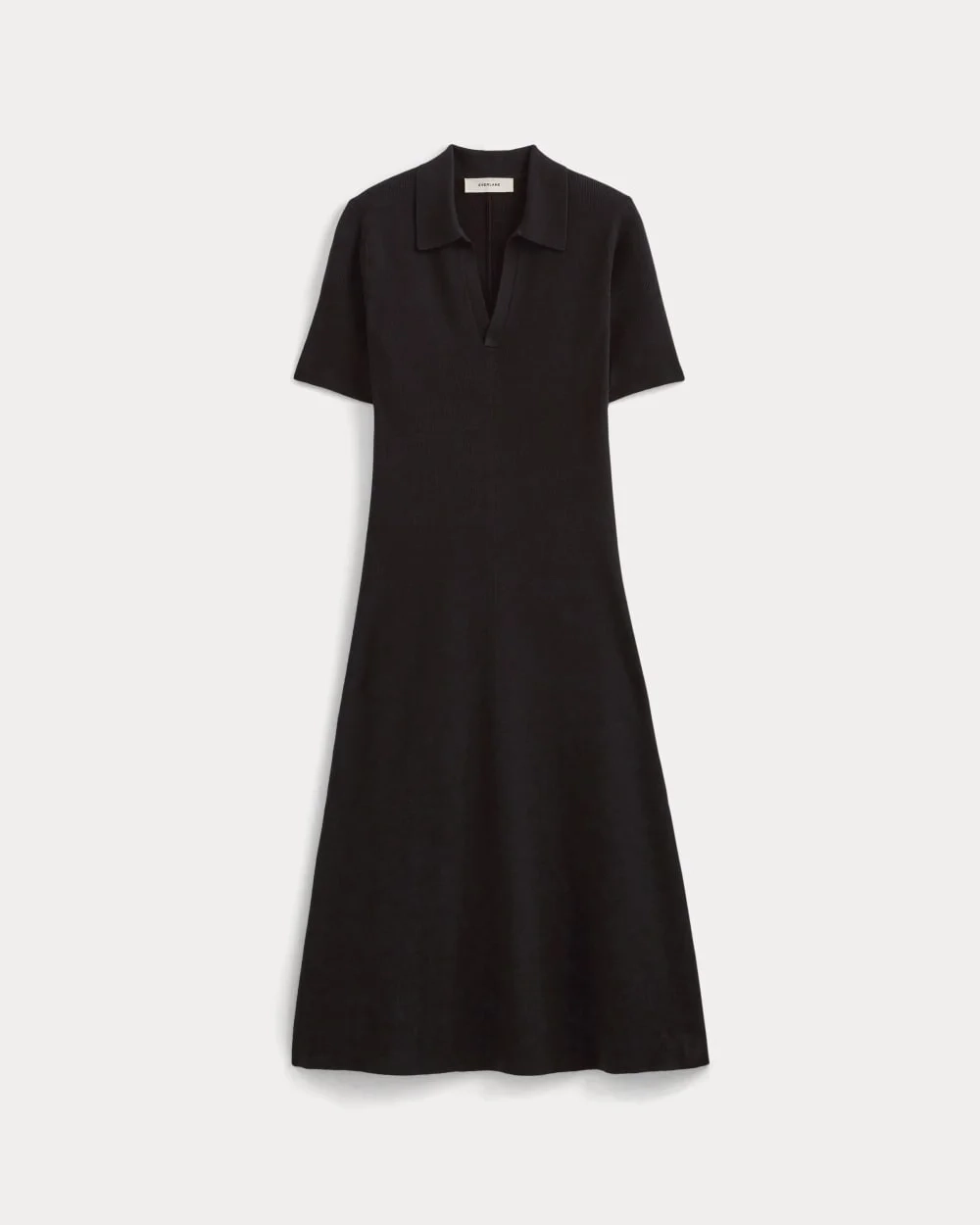 The Knit Polo Dress | Black (3)