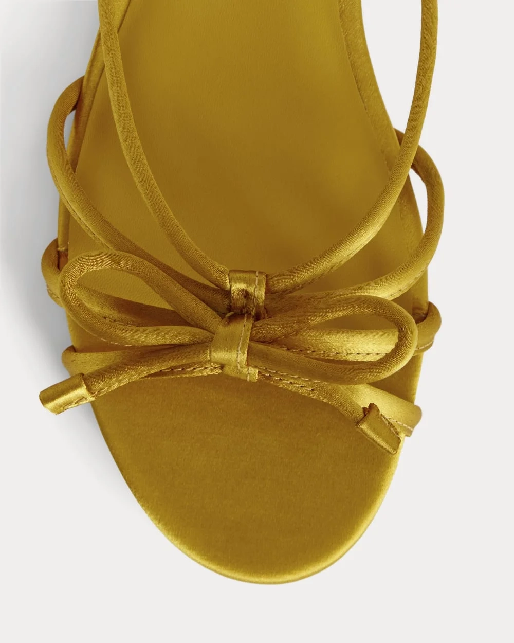 The Bow Sandal | Golden Sun Satin (2)