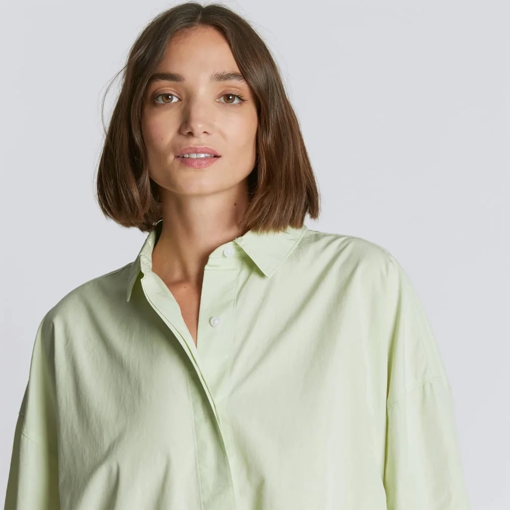 The Oversized Poplin Shirt | Seafoam Green (4)