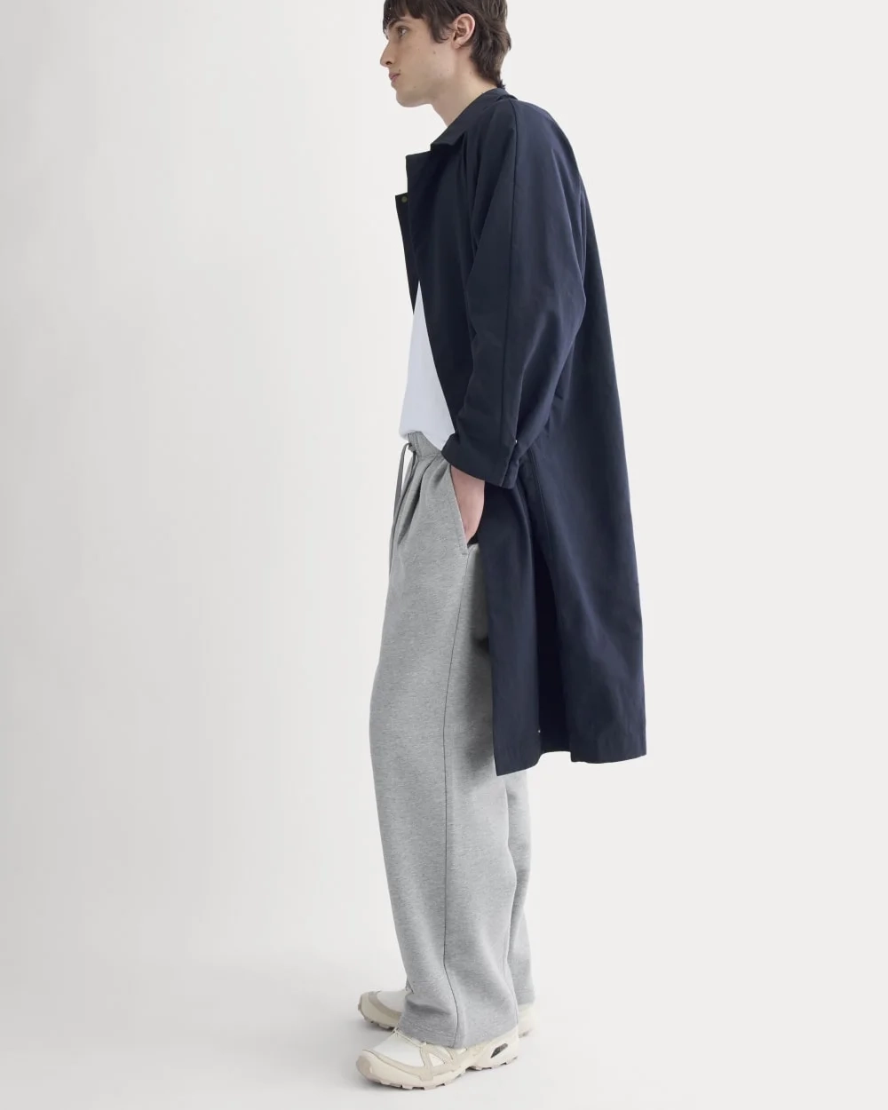 Luxe Fleece Pleated Sweatpant | Vintage Heather Grey (2)