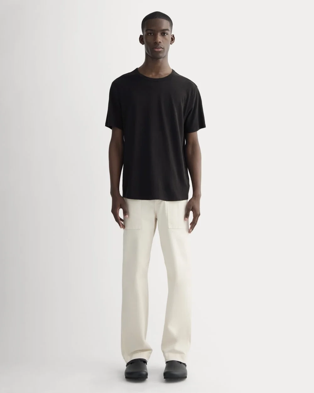 The Cotton Linen Tee | Black (3)
