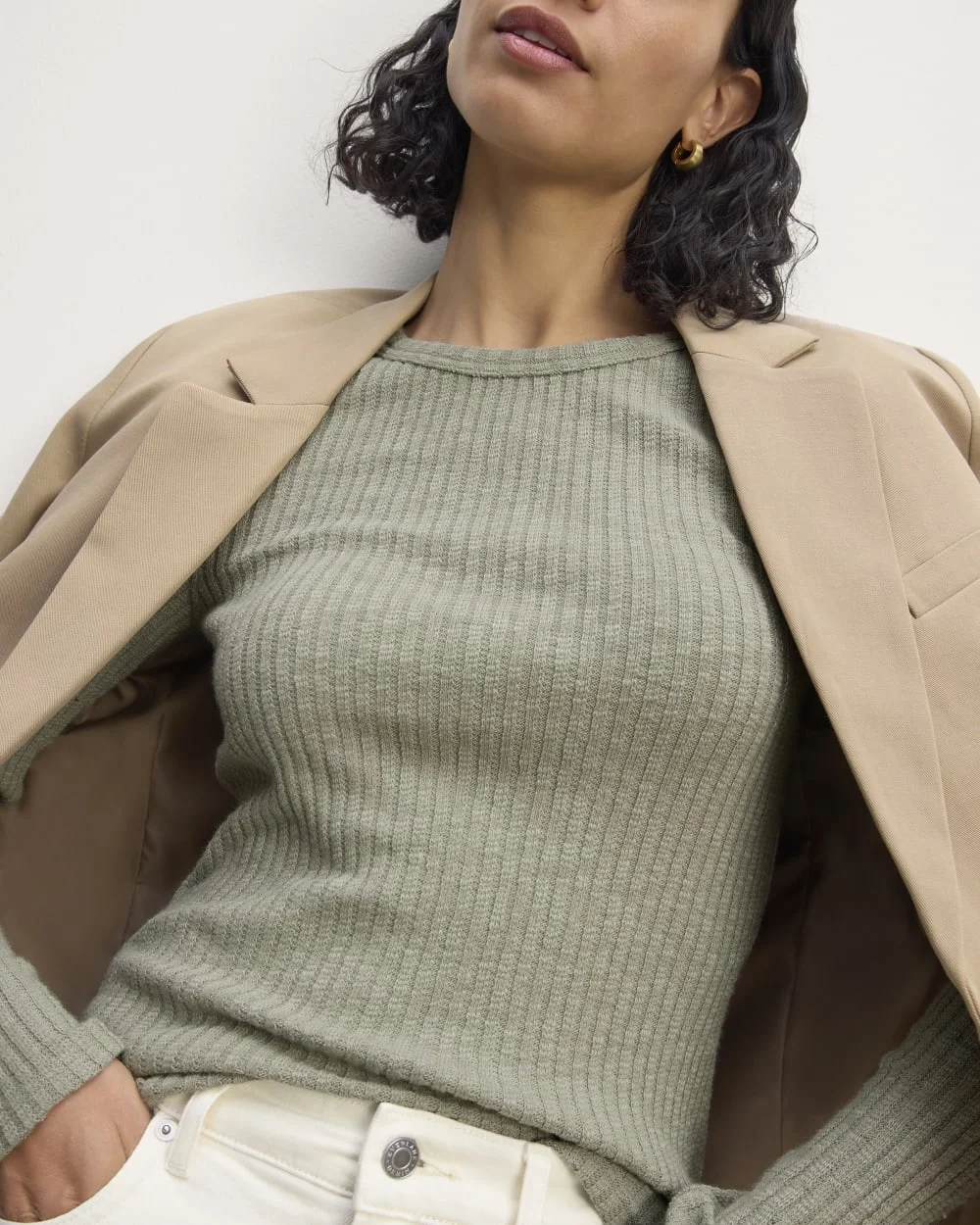 The Cozy Rib Long-Sleeve Tee | Sage Green (4)