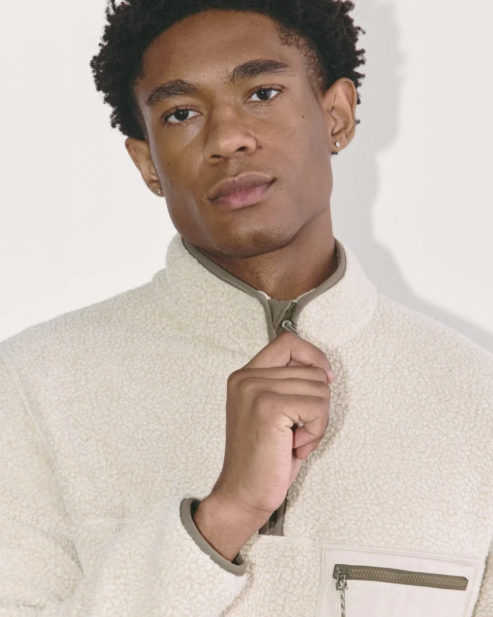 The Teddy Quarter-Zip Fleece | Heathered Oat (2)