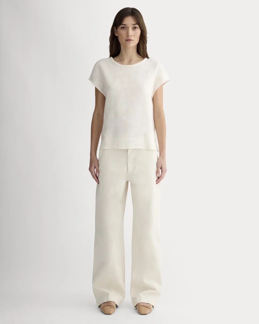 The Muscle Top in Linen | Bone (2)