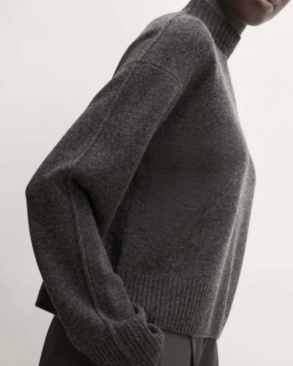 The Good Merino Wool Mockneck Sweater | Graphite (2)