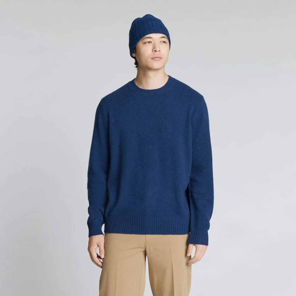 The Cashmere Beanie | Bright Navy (2)