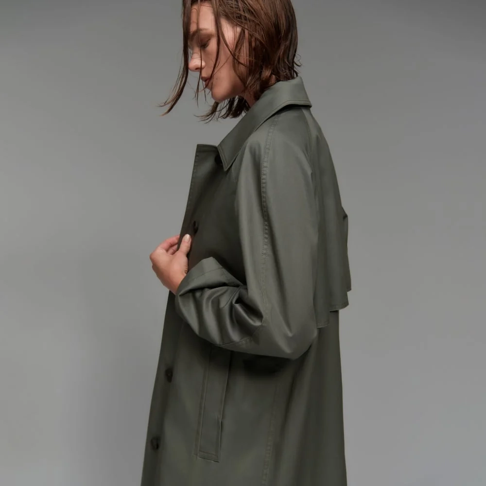 The Long Mac Coat | Pewter Green (3)