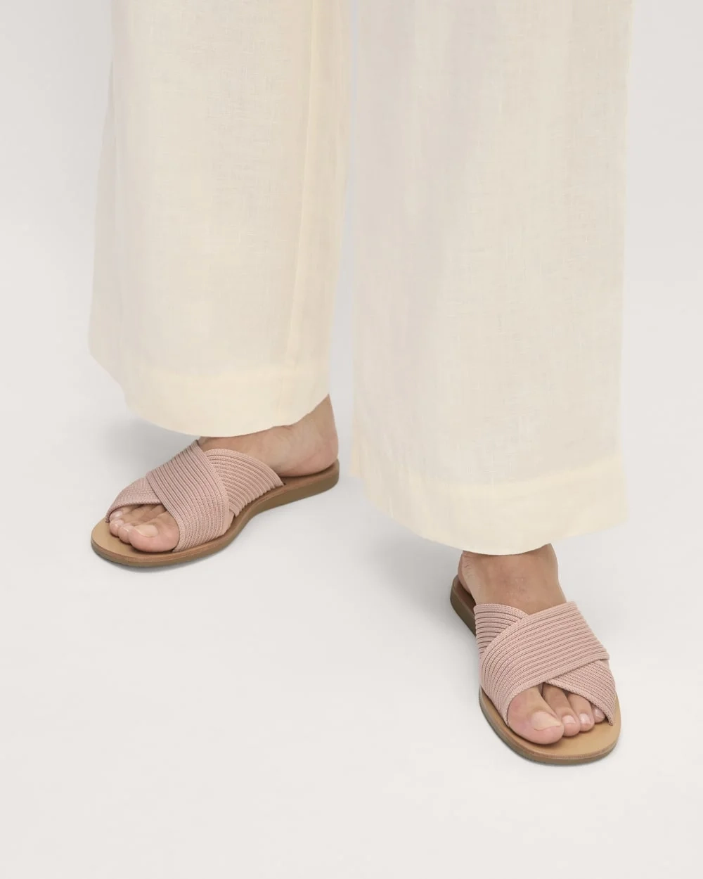 The Day Crossover Sandal | Pale Pink (3)