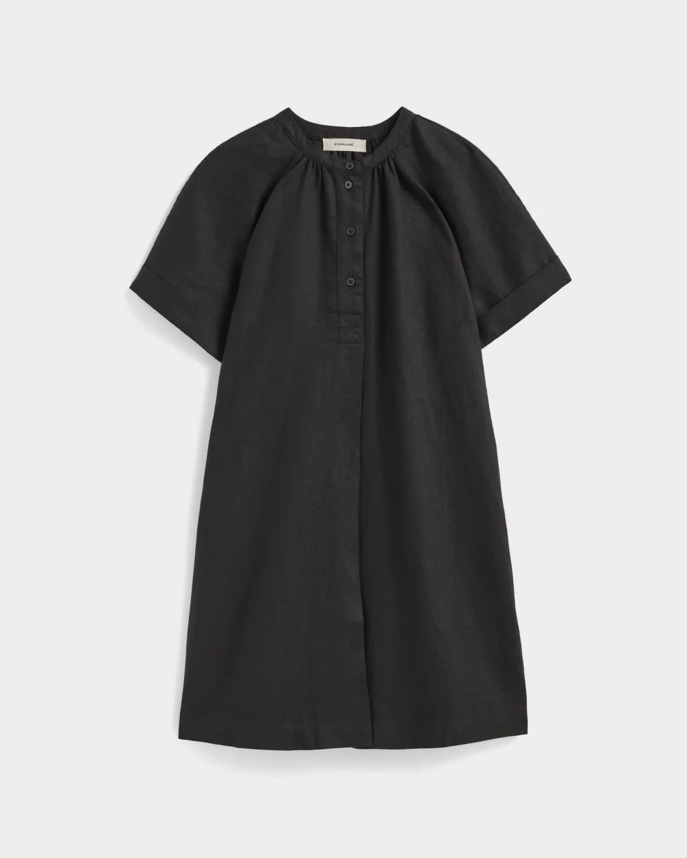 The Popover Dress in Linen | Black (3)