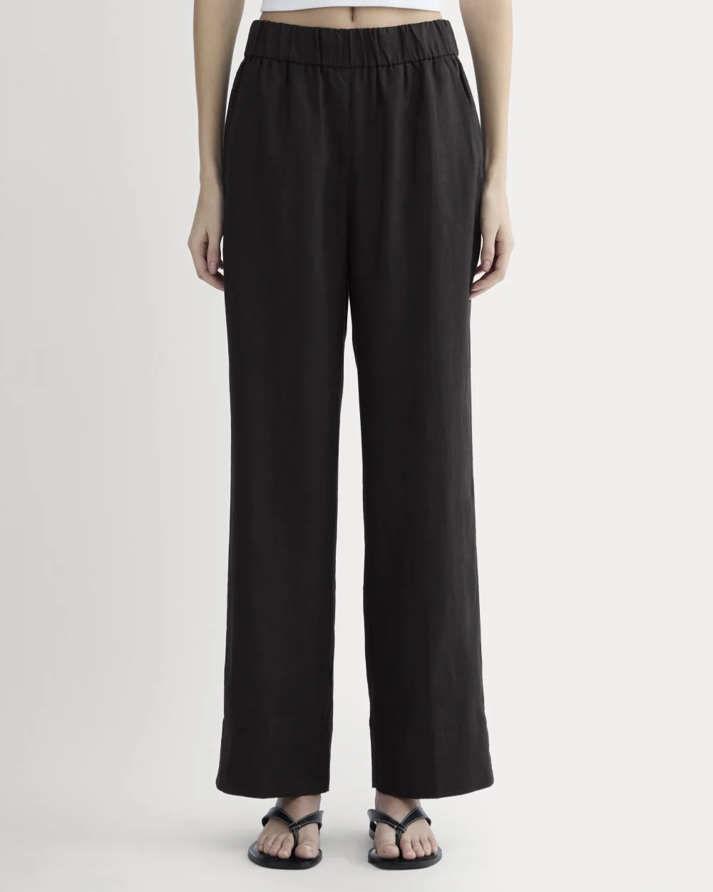 The Linen Easy Pant | Black (3)