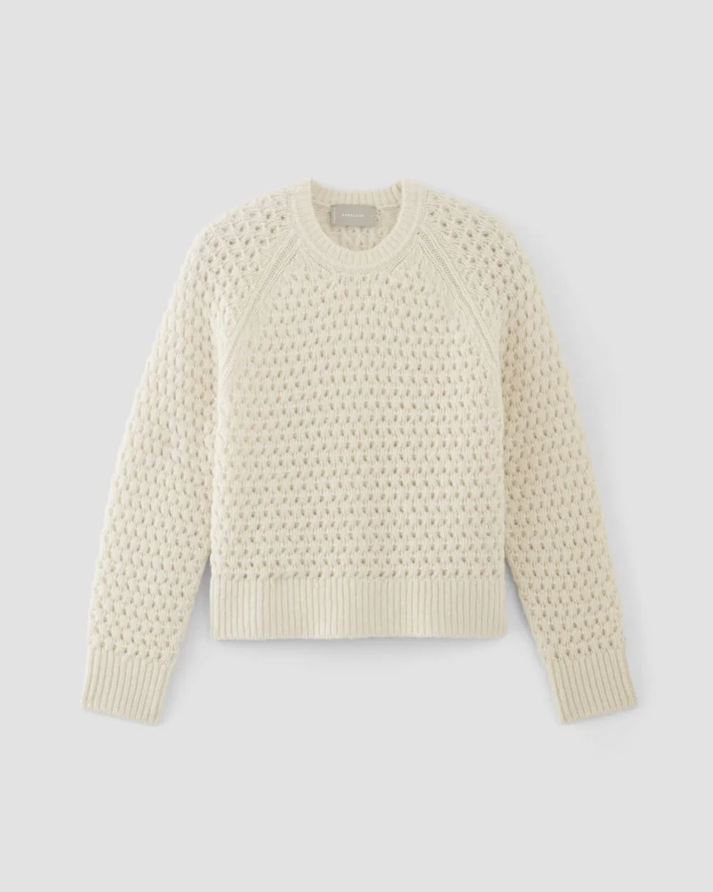 The Cloud Oversized Textured Crew | Bone (2)