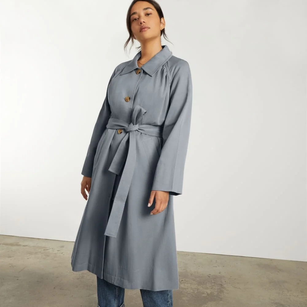 The Gathered Drape Trench | Smoke (2)