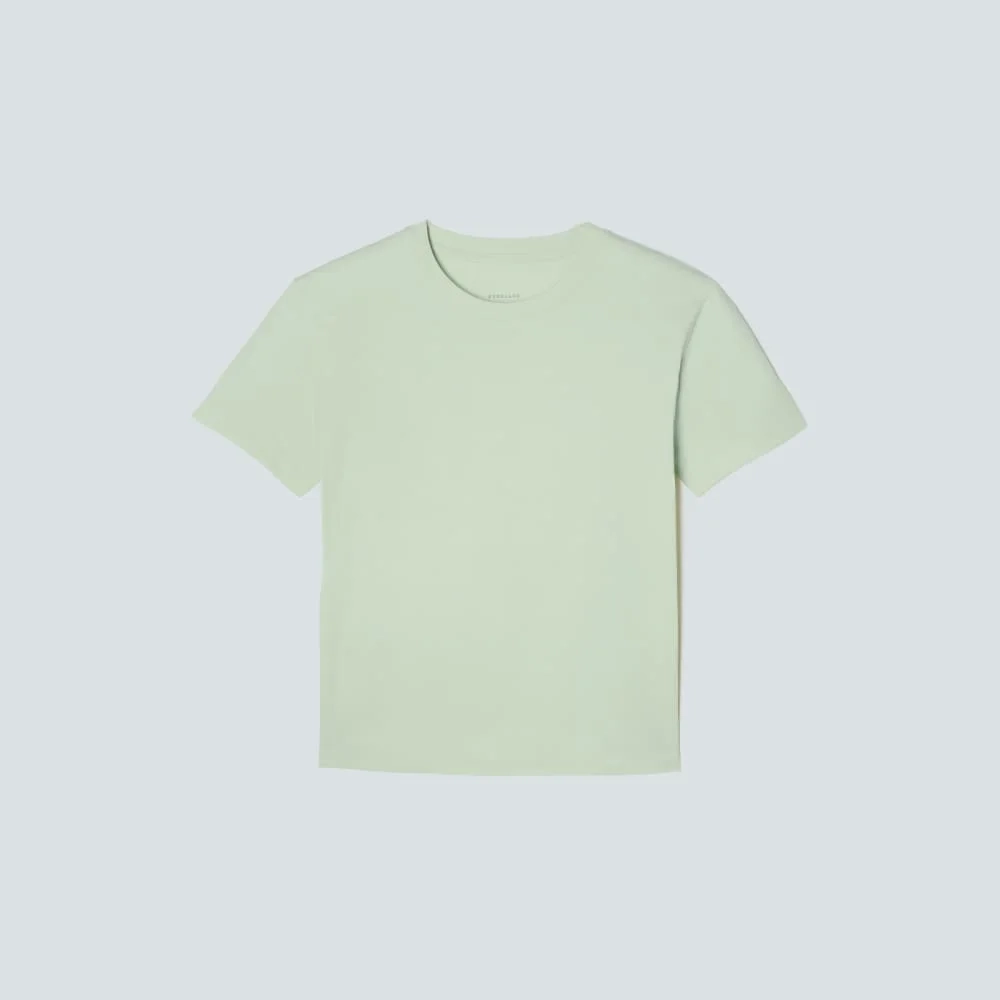 The Box-Cut Tee in Essential Cotton | Seafoam Green | No Pocket (2)