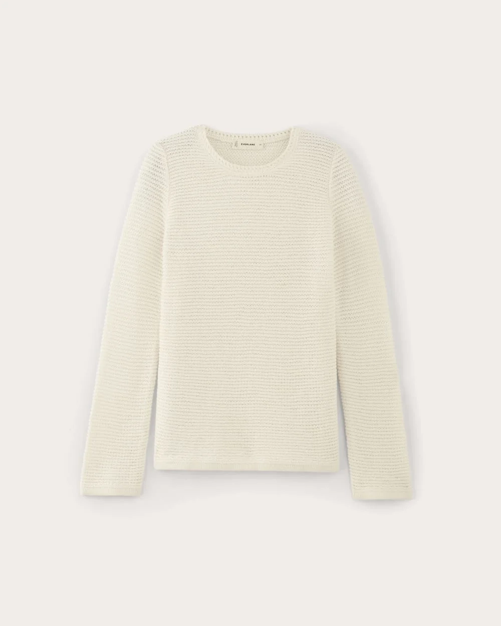 The Organic Cotton Open-Stitch Crew | Bone (2)