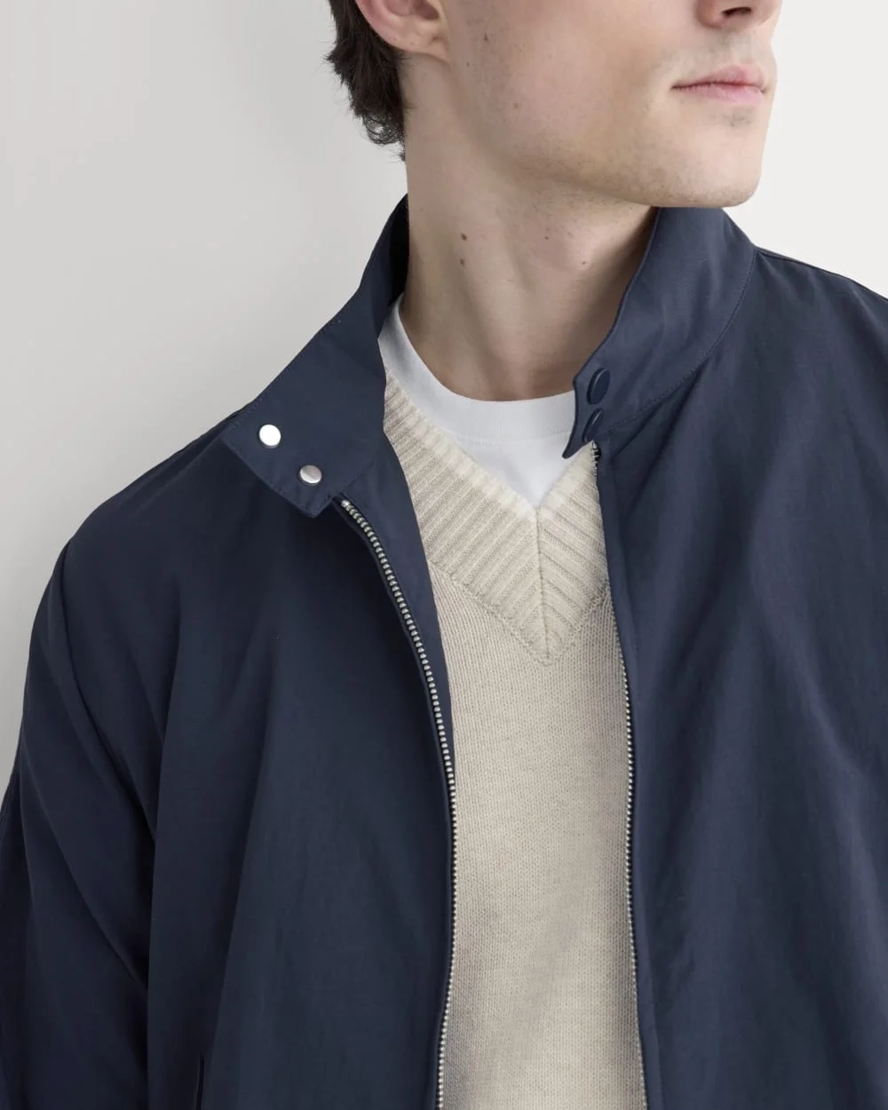Re:Cycled Nylon Harrington Jacket | Deep Navy (2)