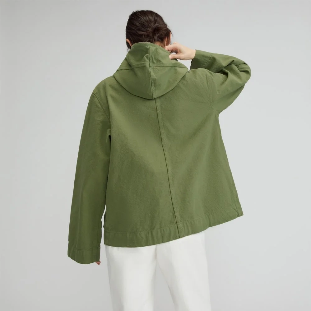 The Canvas Organic Cotton Anorak | Forest Green (2)