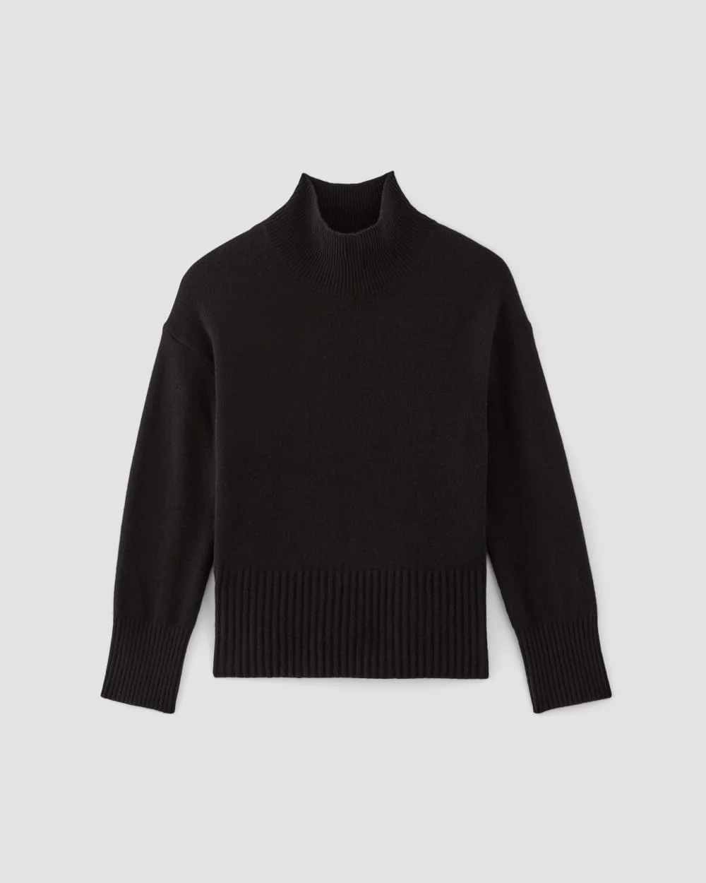 The Cashmere Oversized Turtleneck | Black (2)