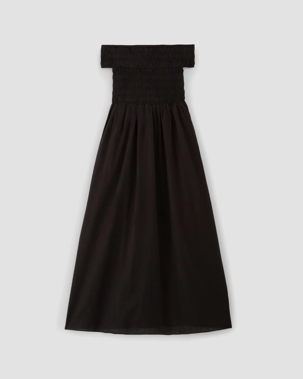 The Gauze Off-the-Shoulder Dress | Black (2)