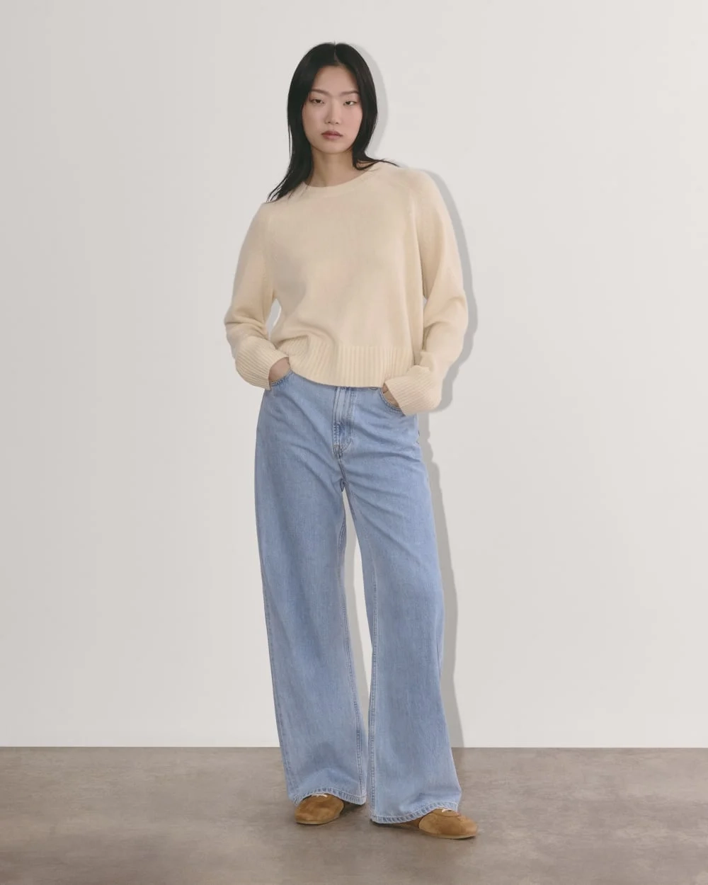 The Boxy Crew in Cashmere | Creme (3)