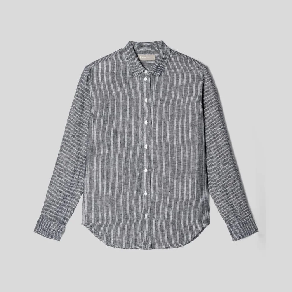 The Must-Have Shirt in Linen | Canvas Tan / Navy (3)