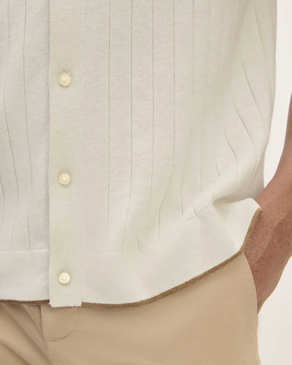 The No-Sweat Button-Down Polo | Heathered Canvas (2)