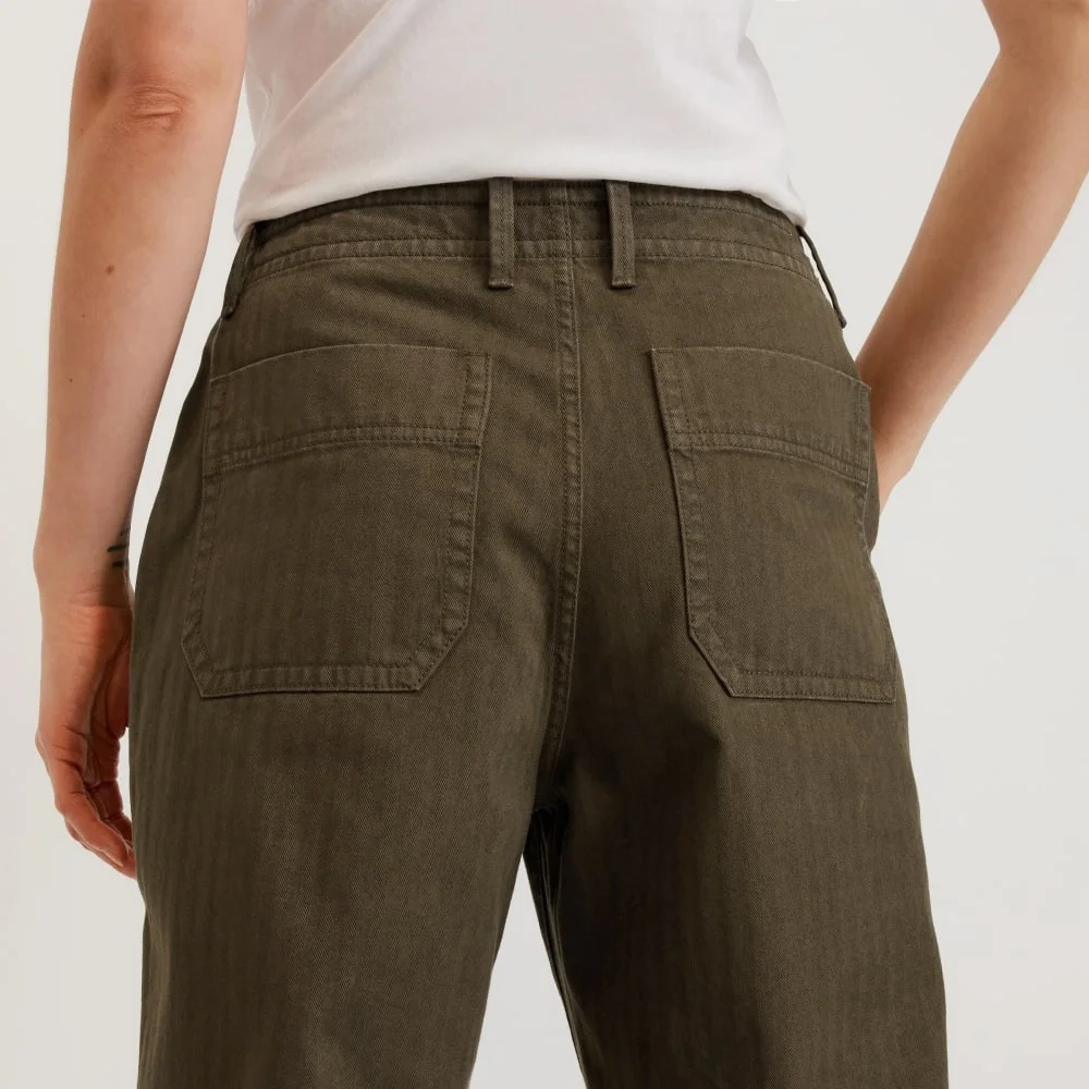 The Organic Cotton Herringbone Pant | Beech (2)