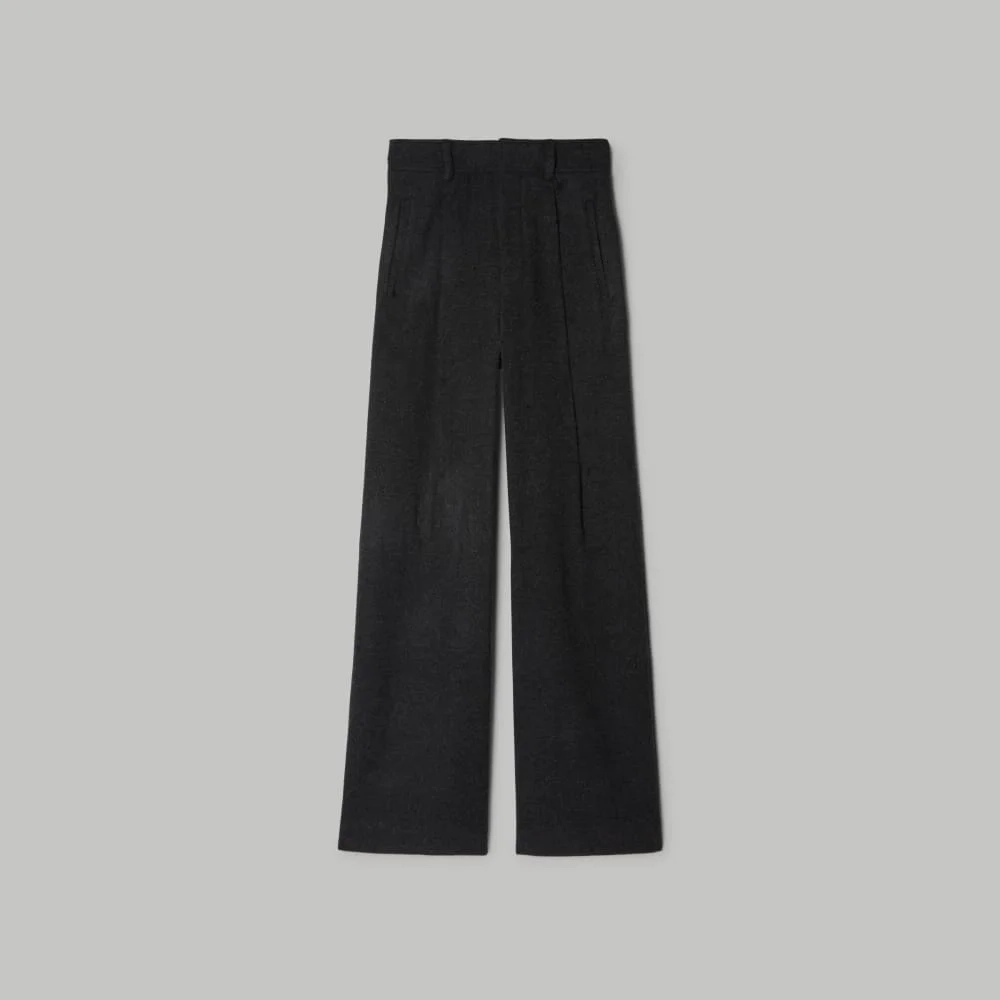 The ReWool® Way-High Drape Pant | Heathered Charcoal (2)