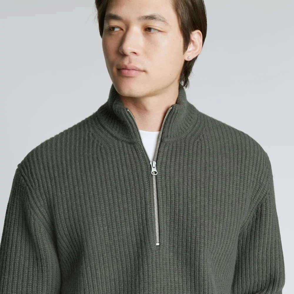 The Felted Merino Half-Zip Sweater | Kambaba (3)