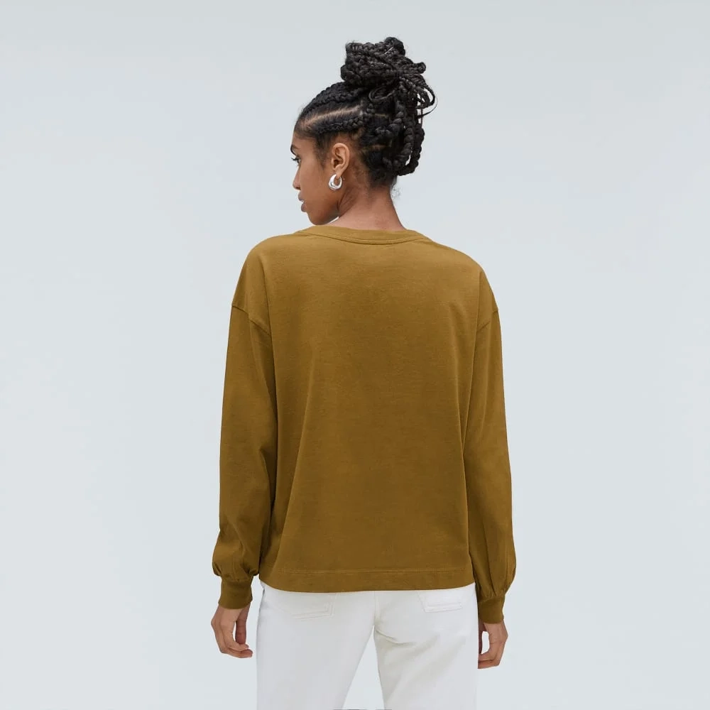The Organic Cotton Long-Sleeve Tee | Tapenade (3)