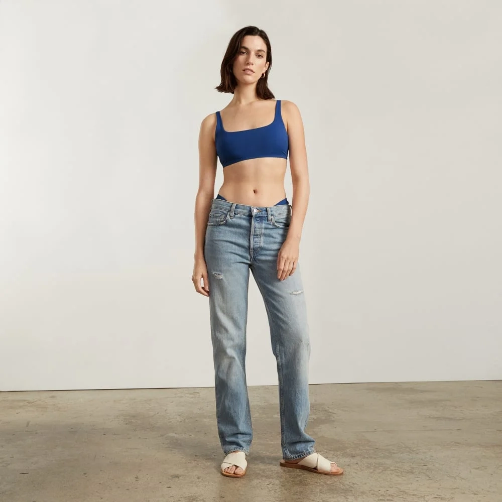 The Square-Neck Bikini Top | Blue Dusk (2)