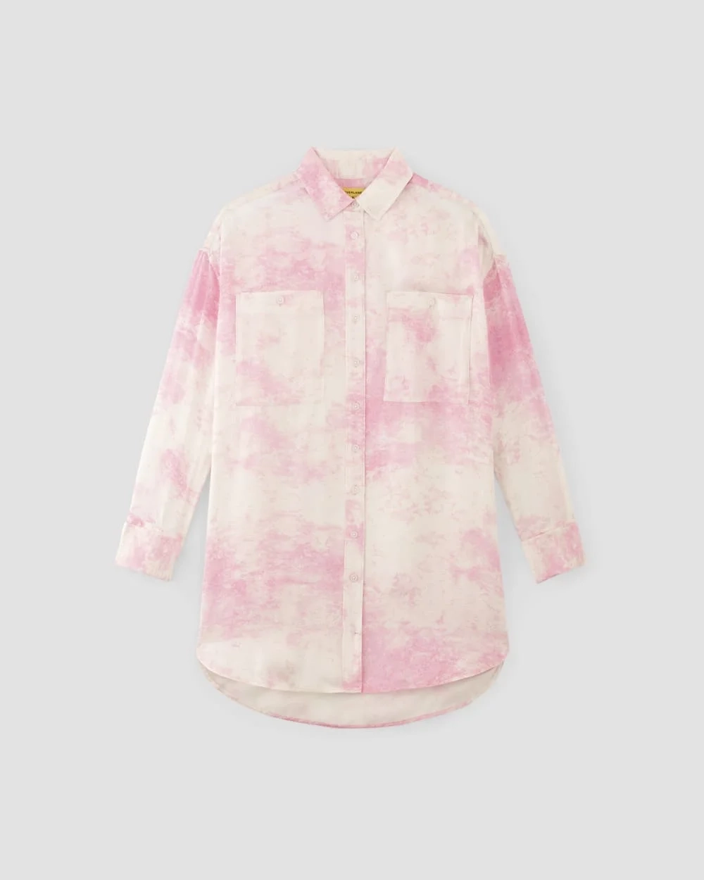 The Everlane x Marques' Almeida Satin Tie-Dye Shirt | Pink Tie-Dye (3)