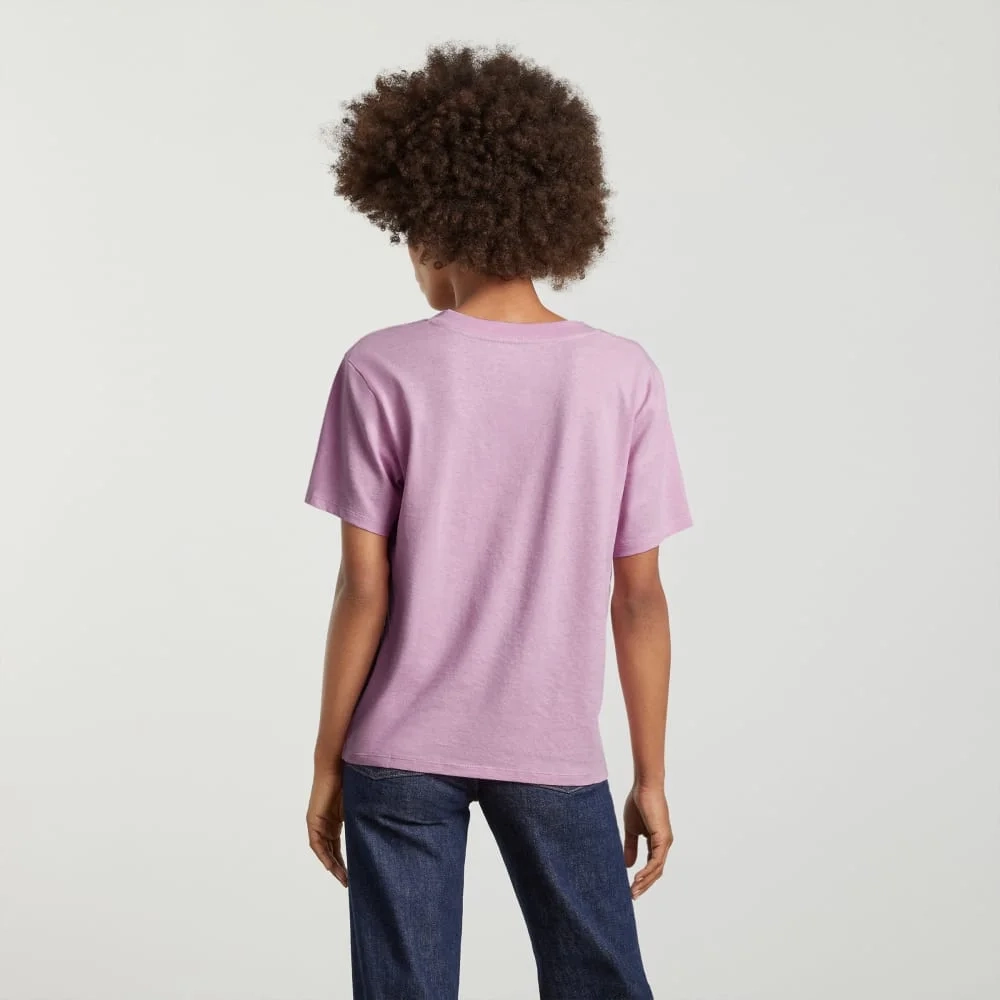 The Vintage V-Neck Hemp Tee | Lilac (2)