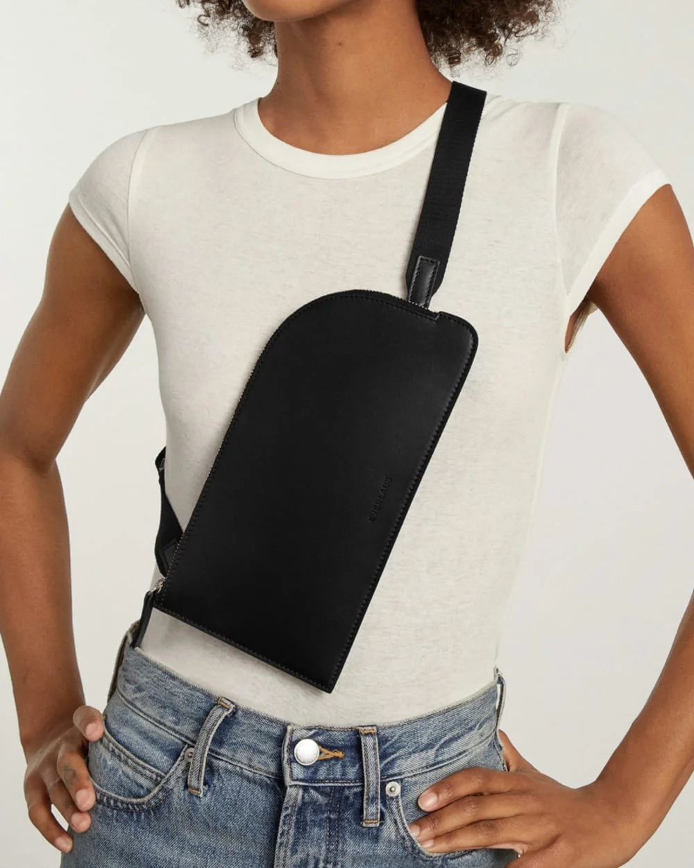 The Cactus Leather Sling Bag | Black (4)