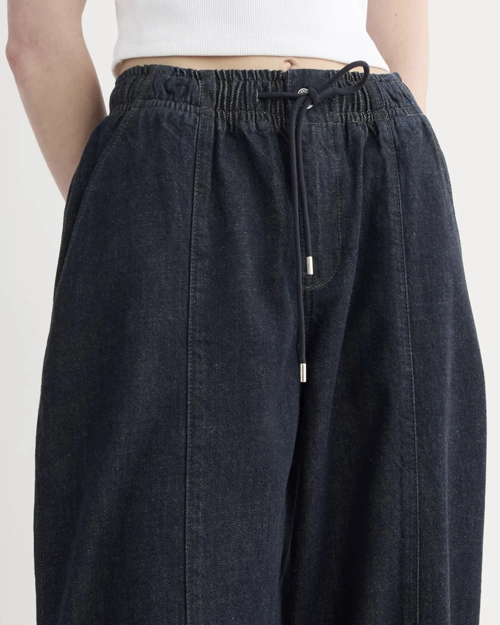 The Drawstring Baggy Jean | Dark Indigo (2)