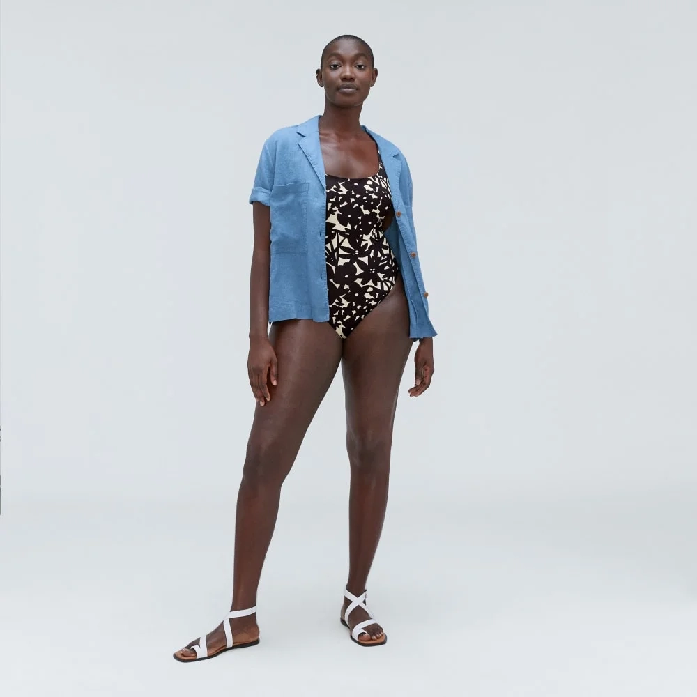 The String One-Piece | Black / Canvas Floral (3)