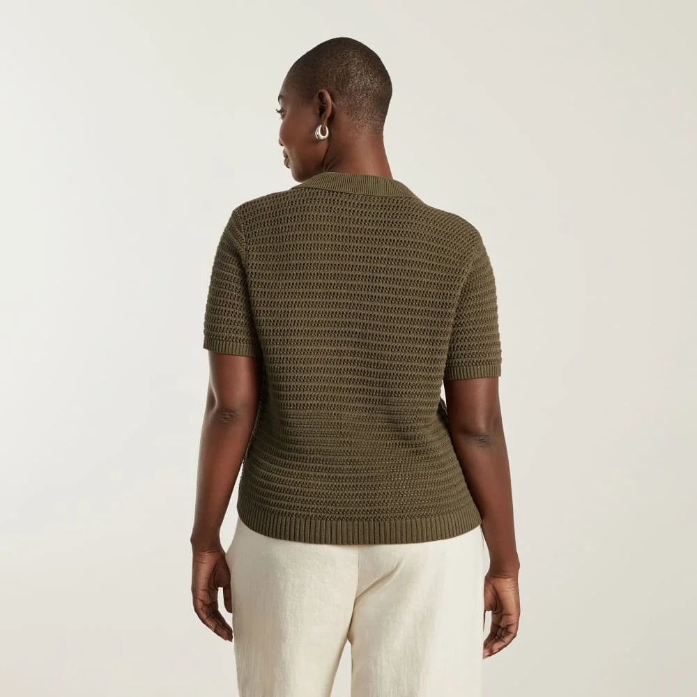 The Crochet Knit Polo | Beech (5)